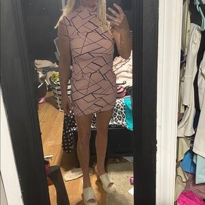 SHEIN Pink and Black Geometric Mini Dress 2 for $6